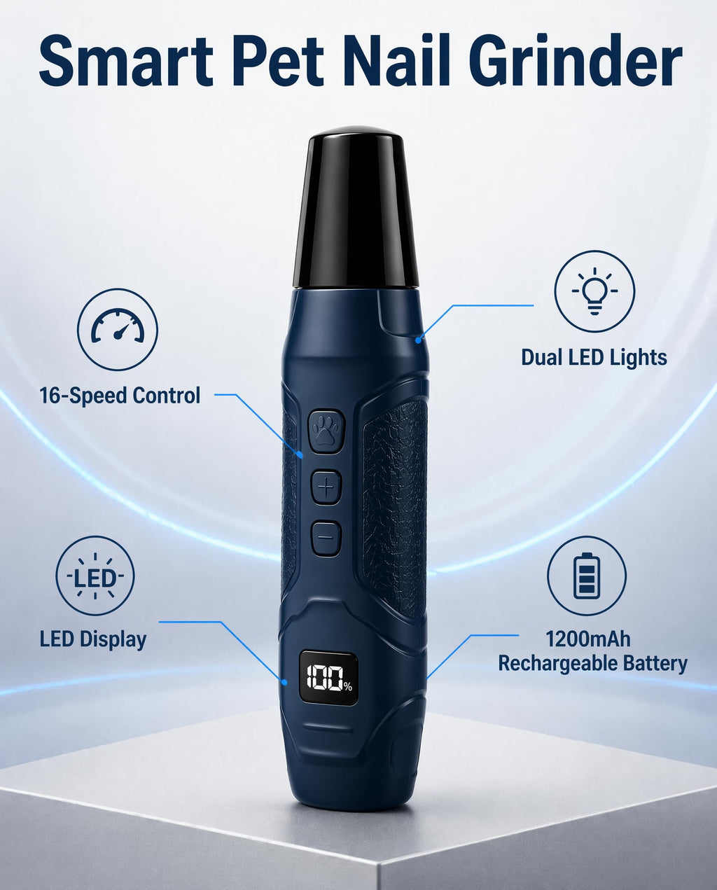 Dog Nail Grinder 16-Speed with LED Light T842438