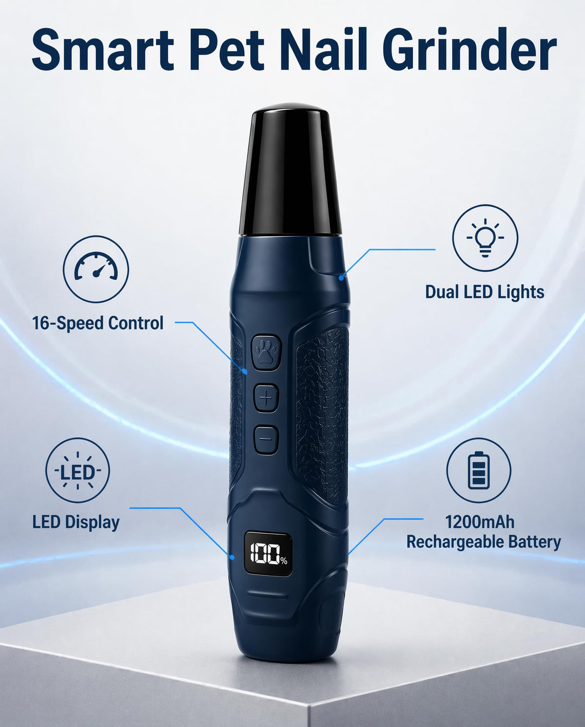 Dog Nail Grinder 16-Speed with LED Light T842438