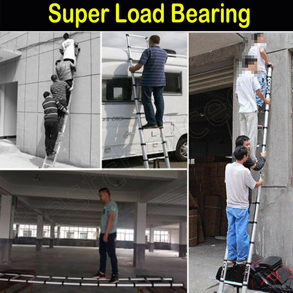 Aluminum Telescopic Extension Ladder 8.5ft-20.3ft Non-Slip V10627