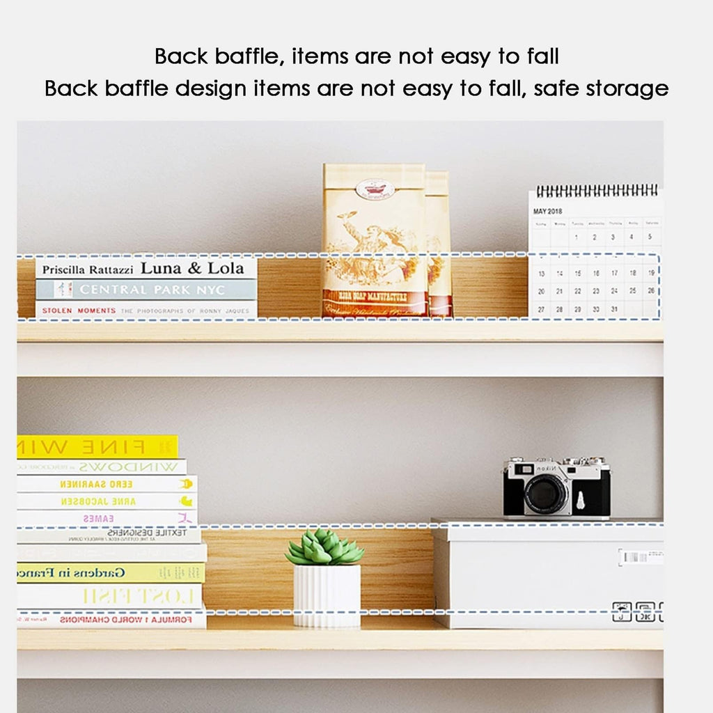 White 2-Tier Wood Desktop Bookshelf U666