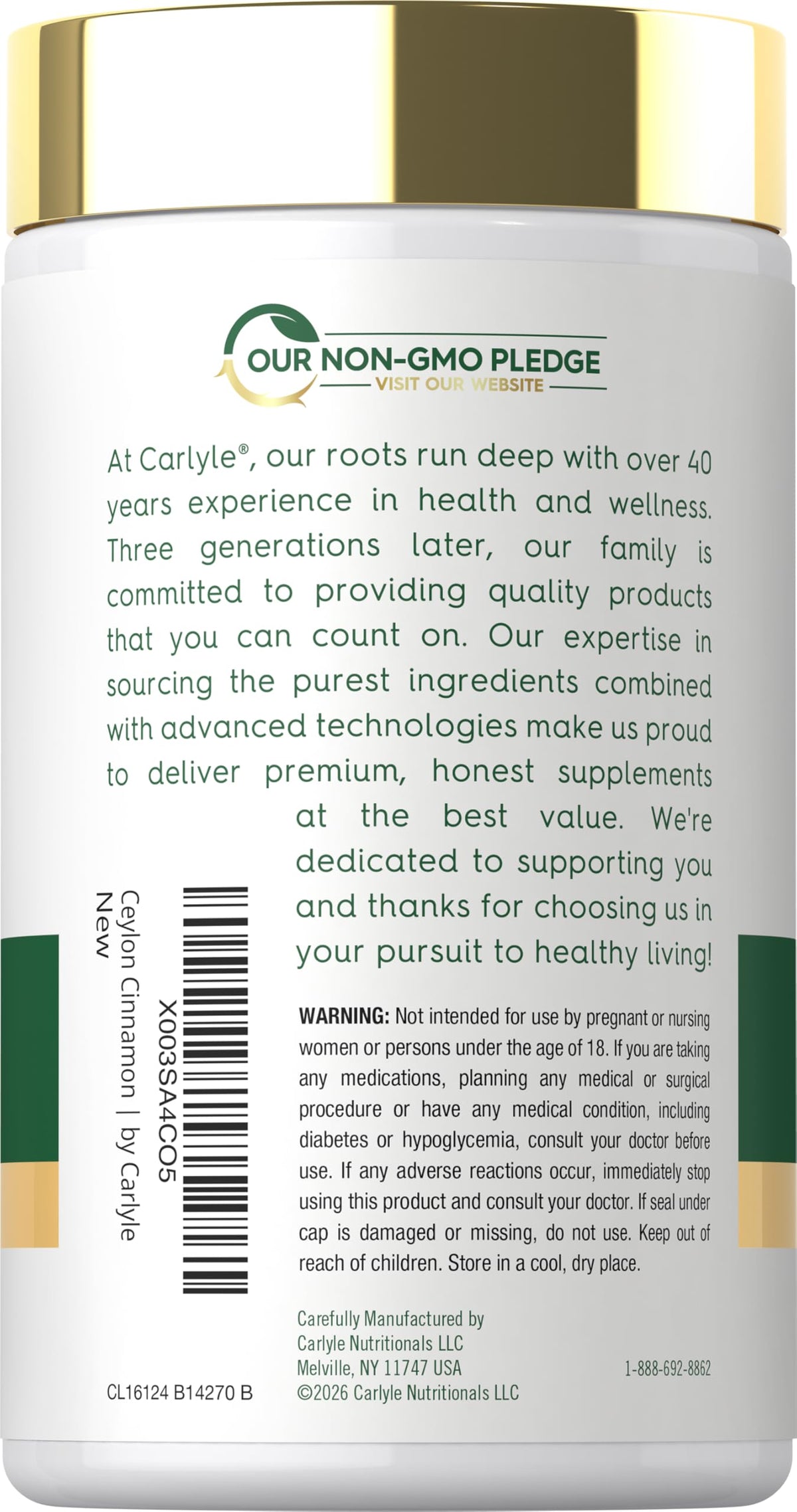 Cinnamon Capsules 120 Count H40613
