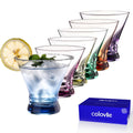 Colored Stemless Martini Glasses Set of 6 P58918