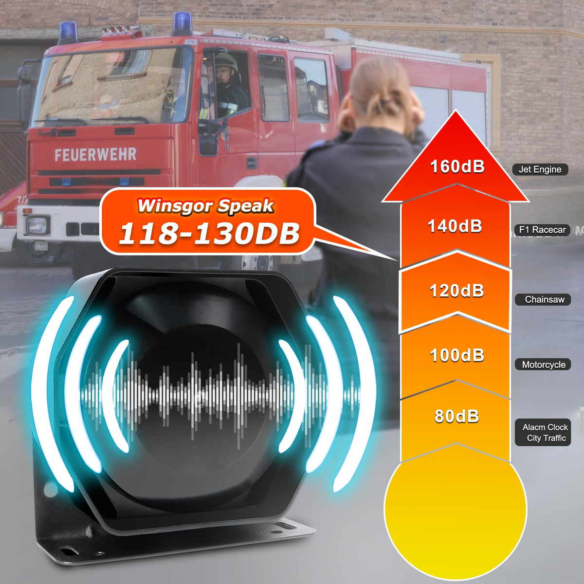 8 Tones Emergency Siren PA System P728882