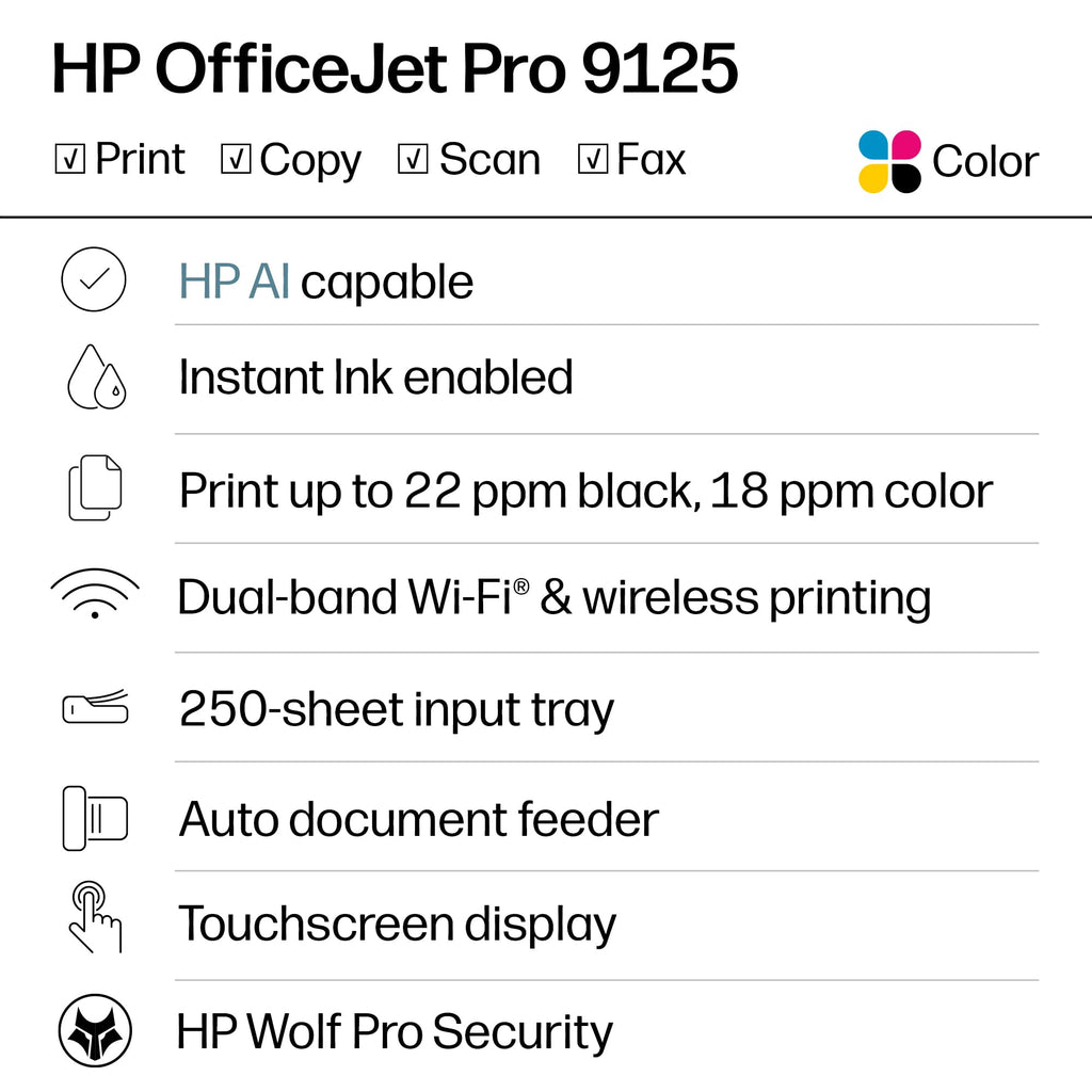 Wireless All-in-One Color Inkjet Printer Q52215