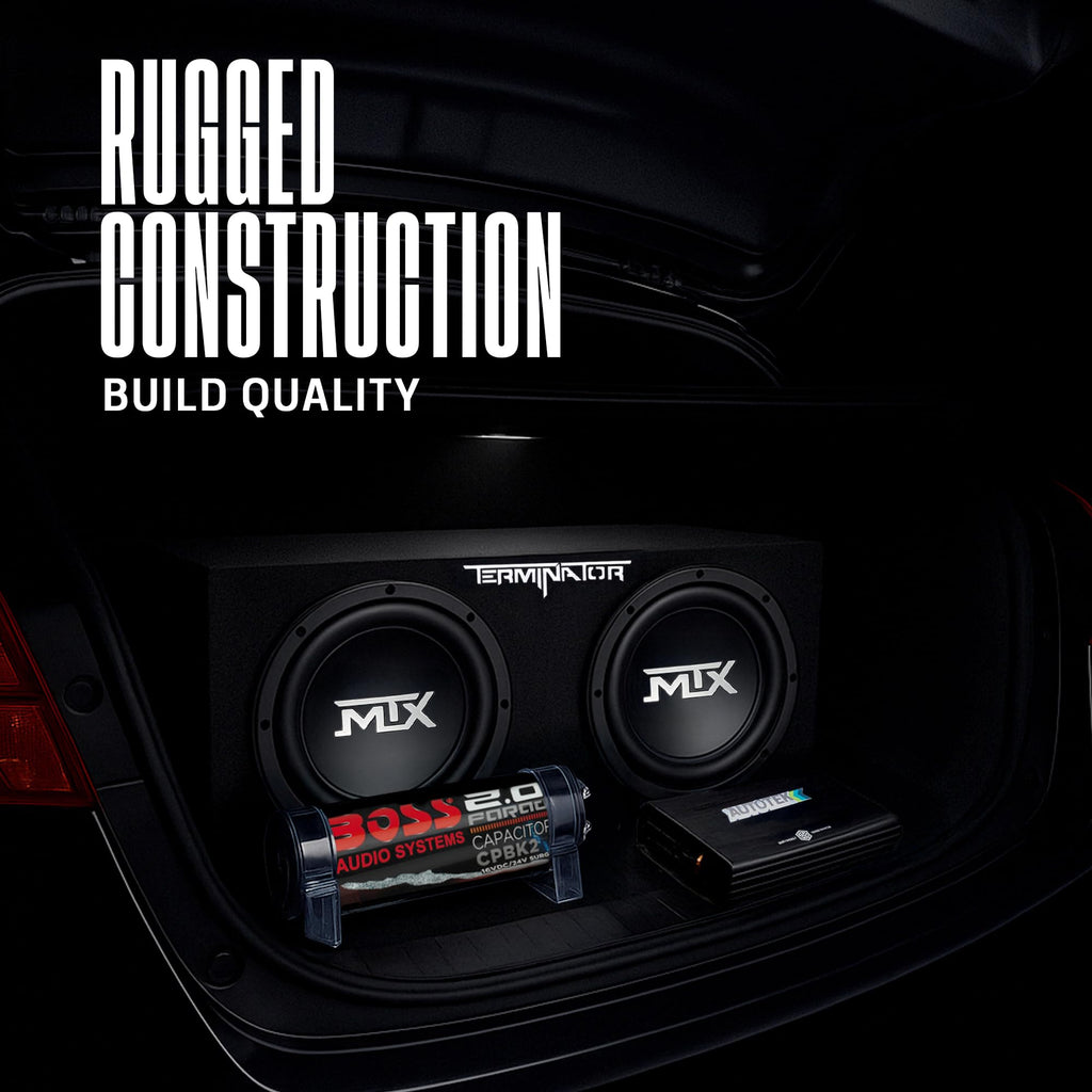 Dual 12" Subwoofer Box, Mono Amp, & Wiring Kit R19276