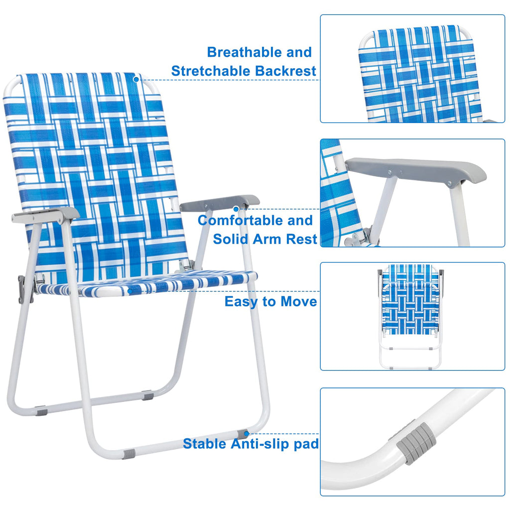 Webbed Folding Chairs Set of 2 G5147