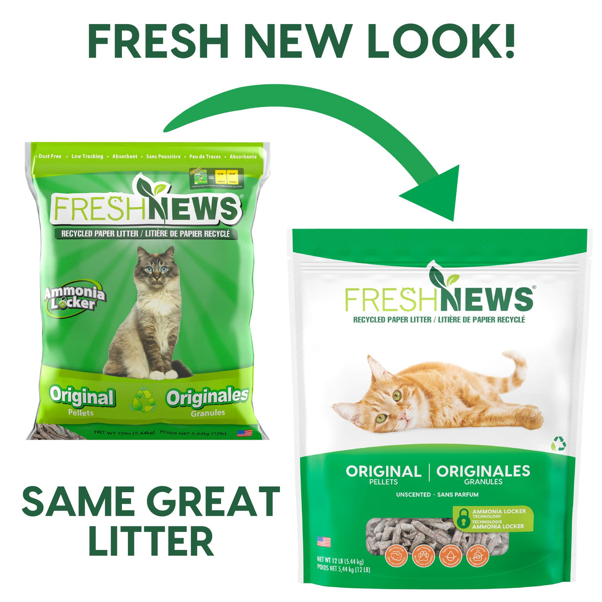 Recycled Paper Cat Litter, 12 Pound, Non-Clumping, Unscented U219