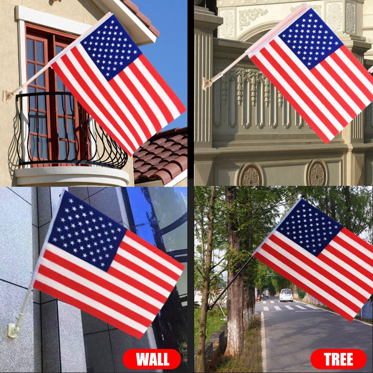 Wall Mount Heavy Duty Outdoor Flag Pole Holder Bracket Y509