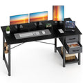 47 Inch Computer Desk with Drawers Black H18761