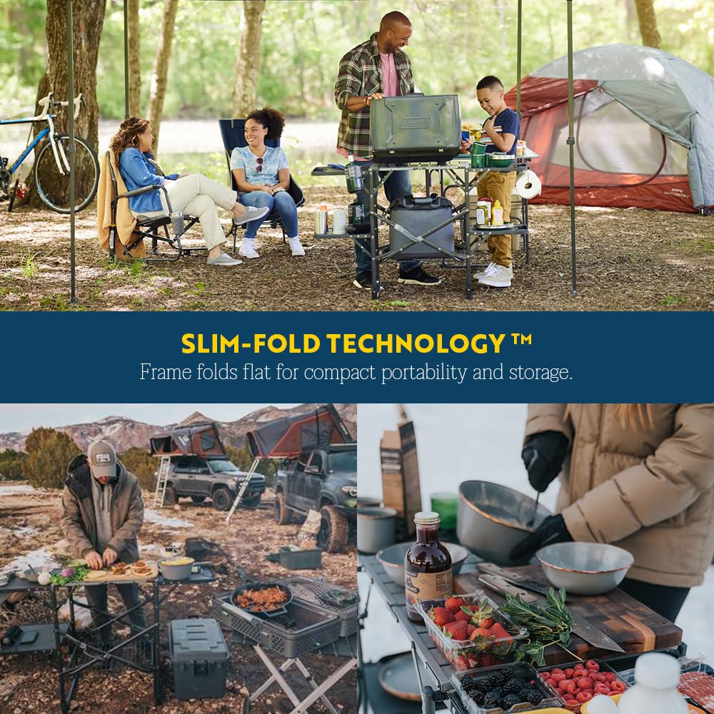 Portable Folding Cook Station with Heat Resistant Tabletop U3745