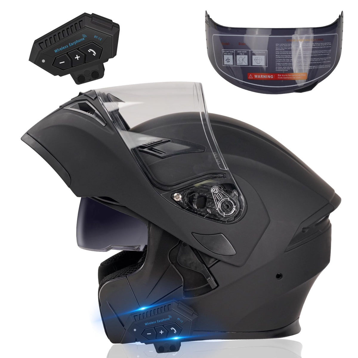 Bluetooth Modular Motorcycle Helmet DOT Approved Dual Visor V670