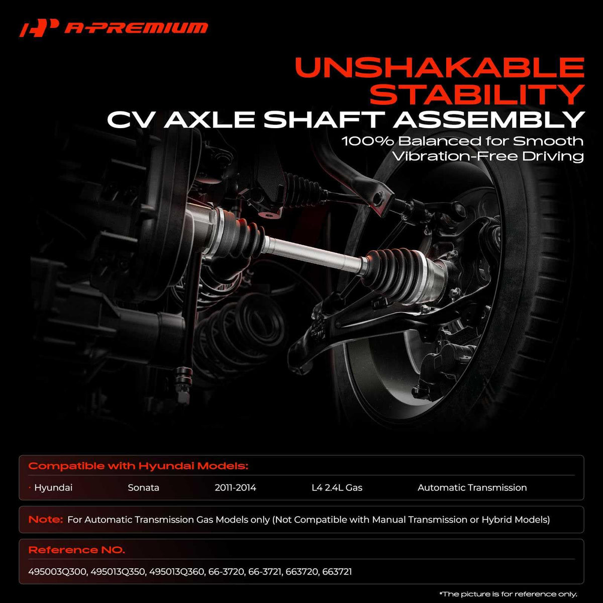 Set of 2 Front CV Axle Shaft Assembly B201