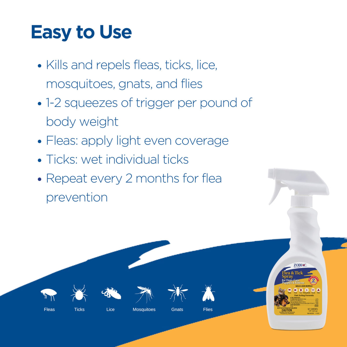 Flea & Tick Spray 16 fluid ounces J835