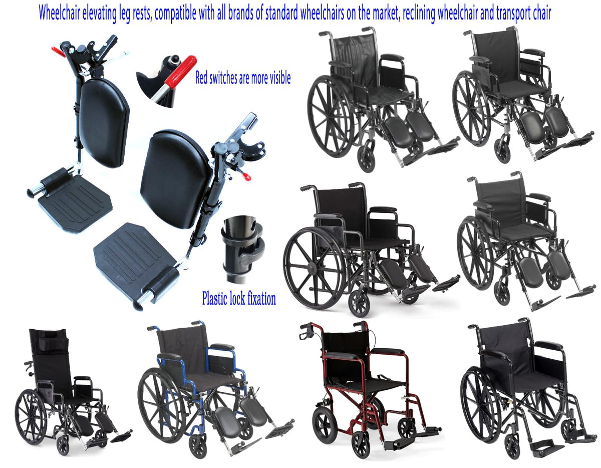 Wheelchair Elevating Legrests with Padded Calf Pads and Composite Footplates L8905