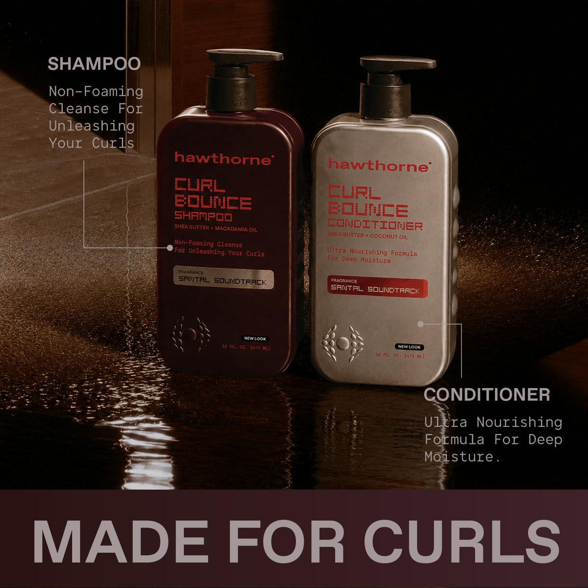 Curly Hair Shampoo & Conditioner Set 16 oz Each B958049