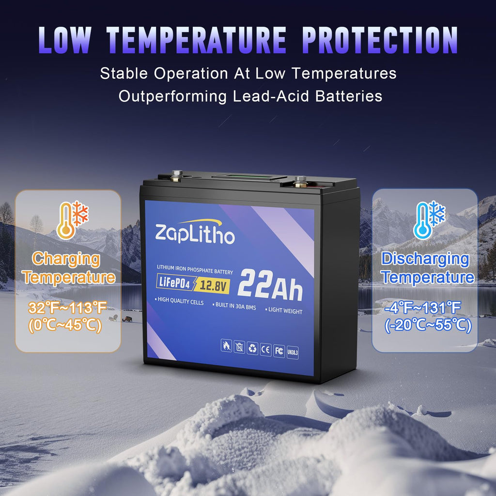 12V 22Ah LiFePO4 Lithium Battery W4700