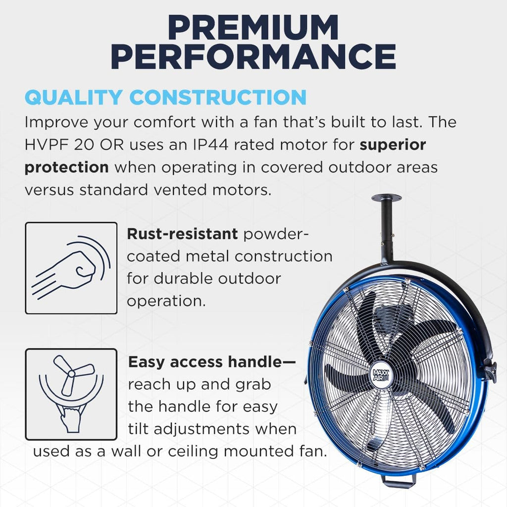 20" 3-In-1 Metal Pedestal Wall Floor Fan J136