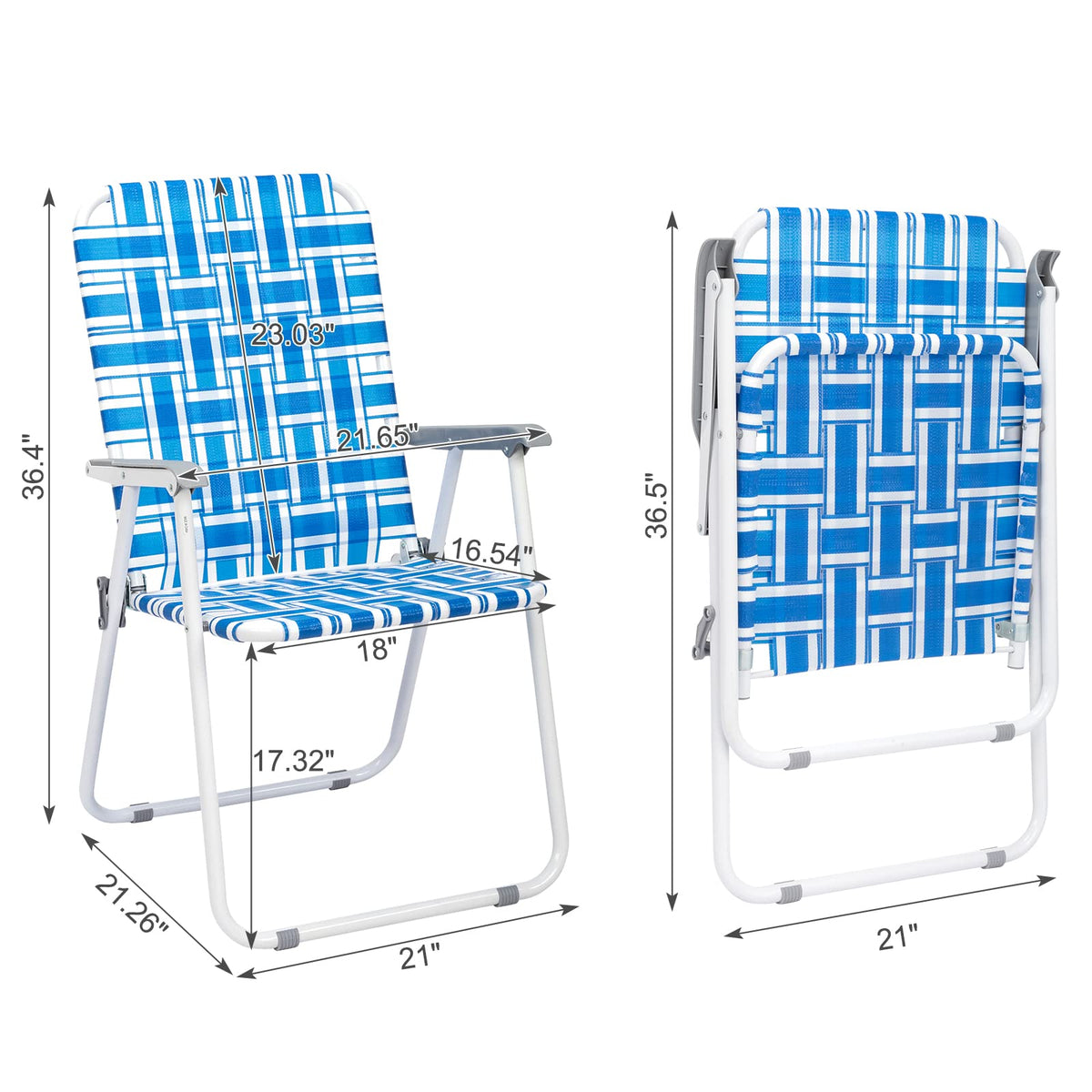 Webbed Folding Chairs Set of 2 G5147