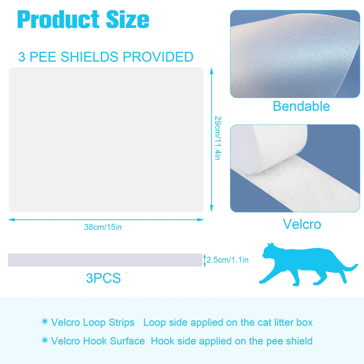 Cat Litter Box Pee Shields B5024