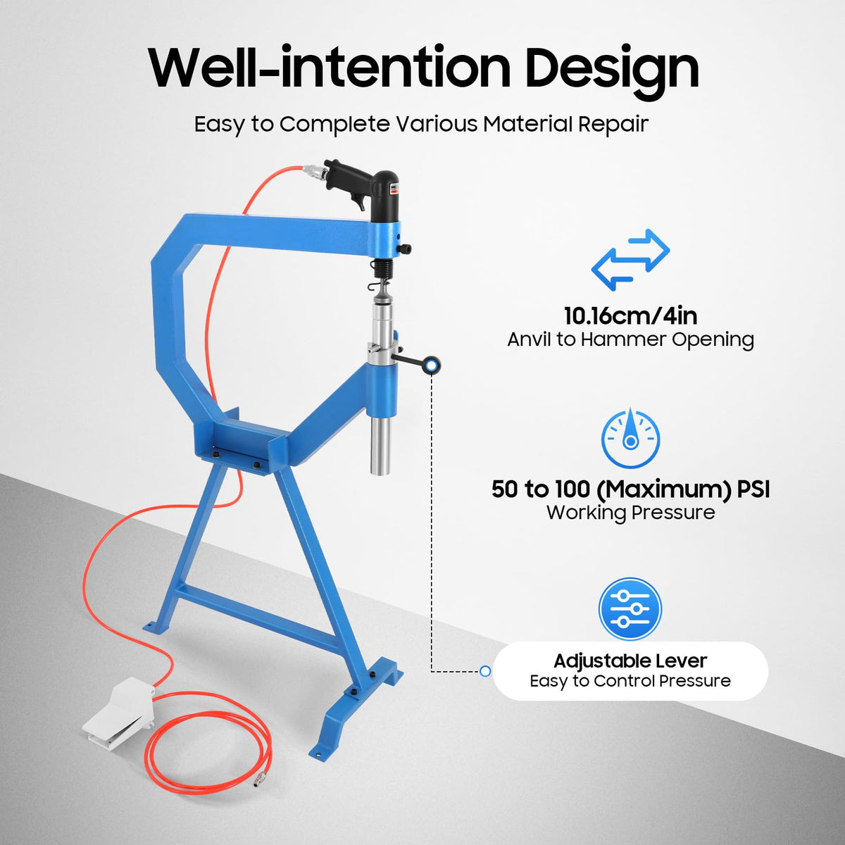 Pneumatic Planishing Hammer Metal Shrinker Stretcher F5710
