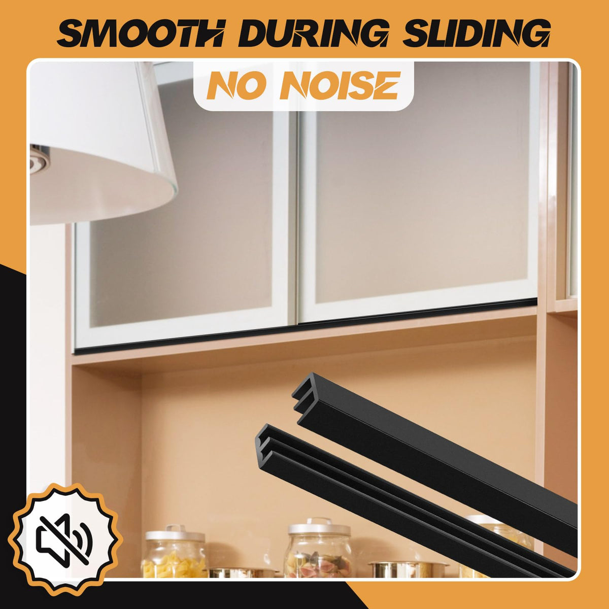 4 Sets 4ft 1/8" Sliding Door Track J4210