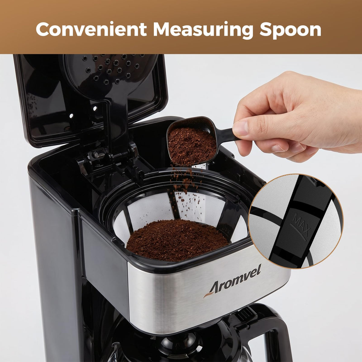 12-Cup Programmable Drip Coffee Maker with Glass Carafe S987