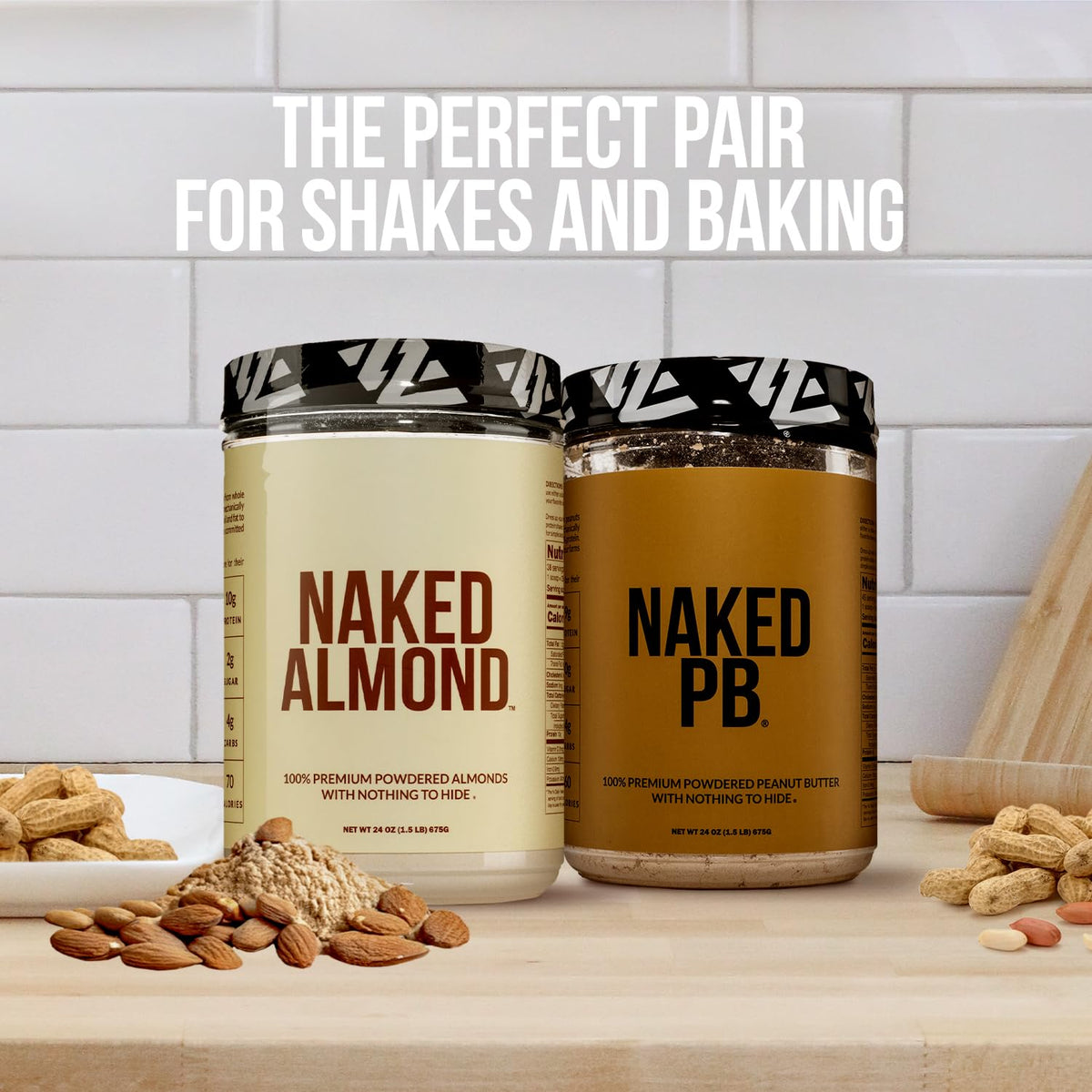 Pea Protein Powder 2LB and Powdered Peanut Butter 1.5LB Vegan Non-GMO Gluten Free H931535