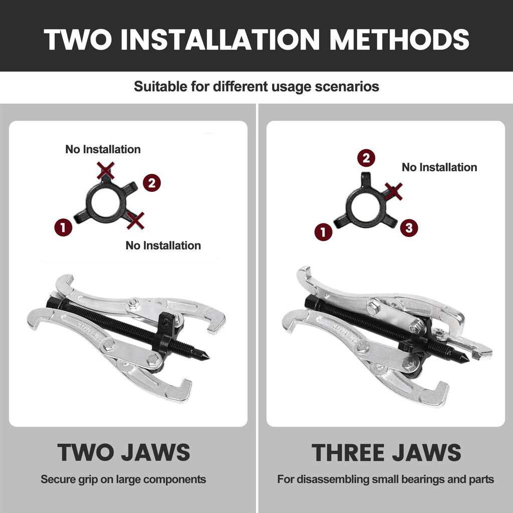 3 Jaw Gear Puller Set with Reversible Jaws Q464