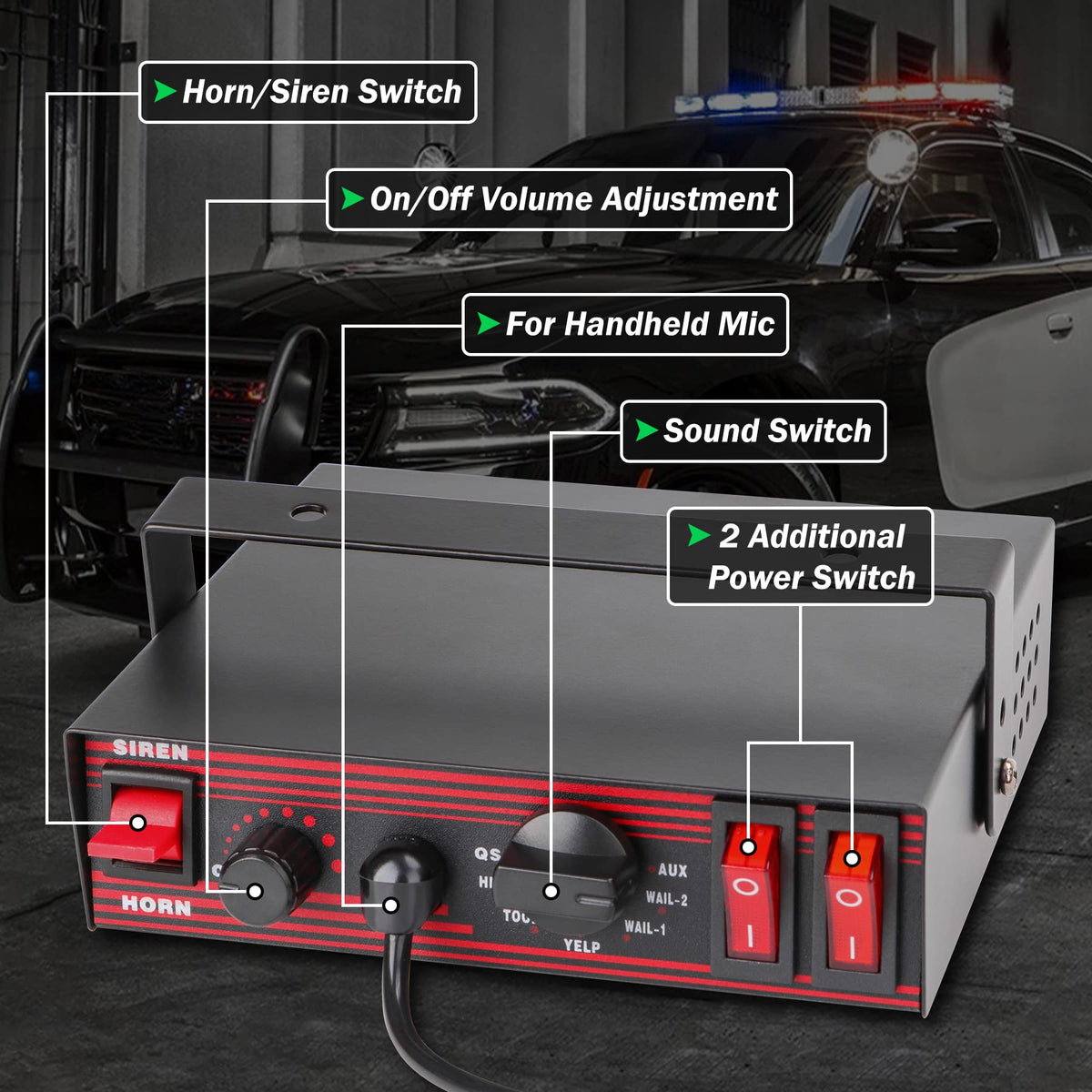 8 Tones Emergency Siren PA System P728882