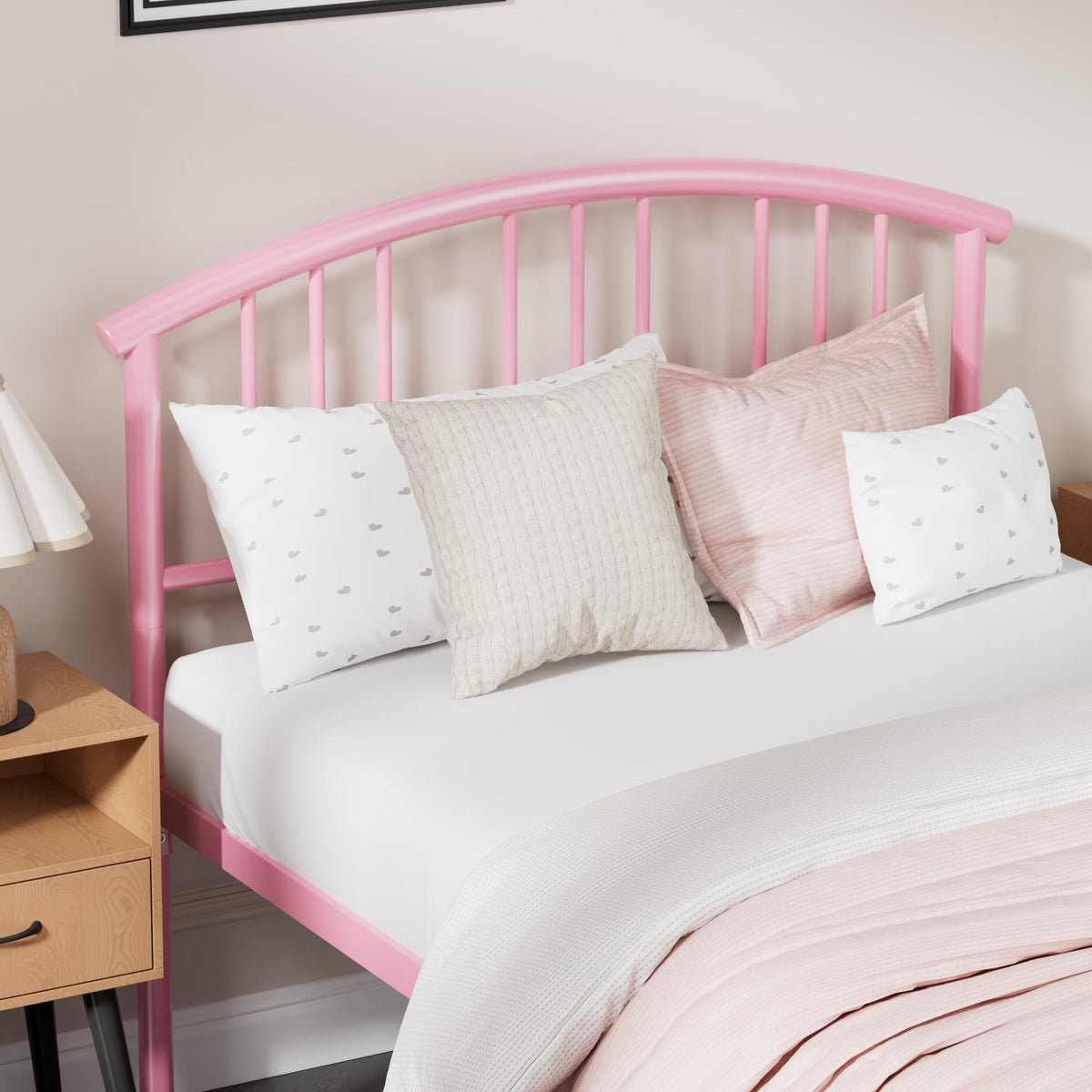 Twin Size Metal Bed Frame with Headboard and Footboard C254
