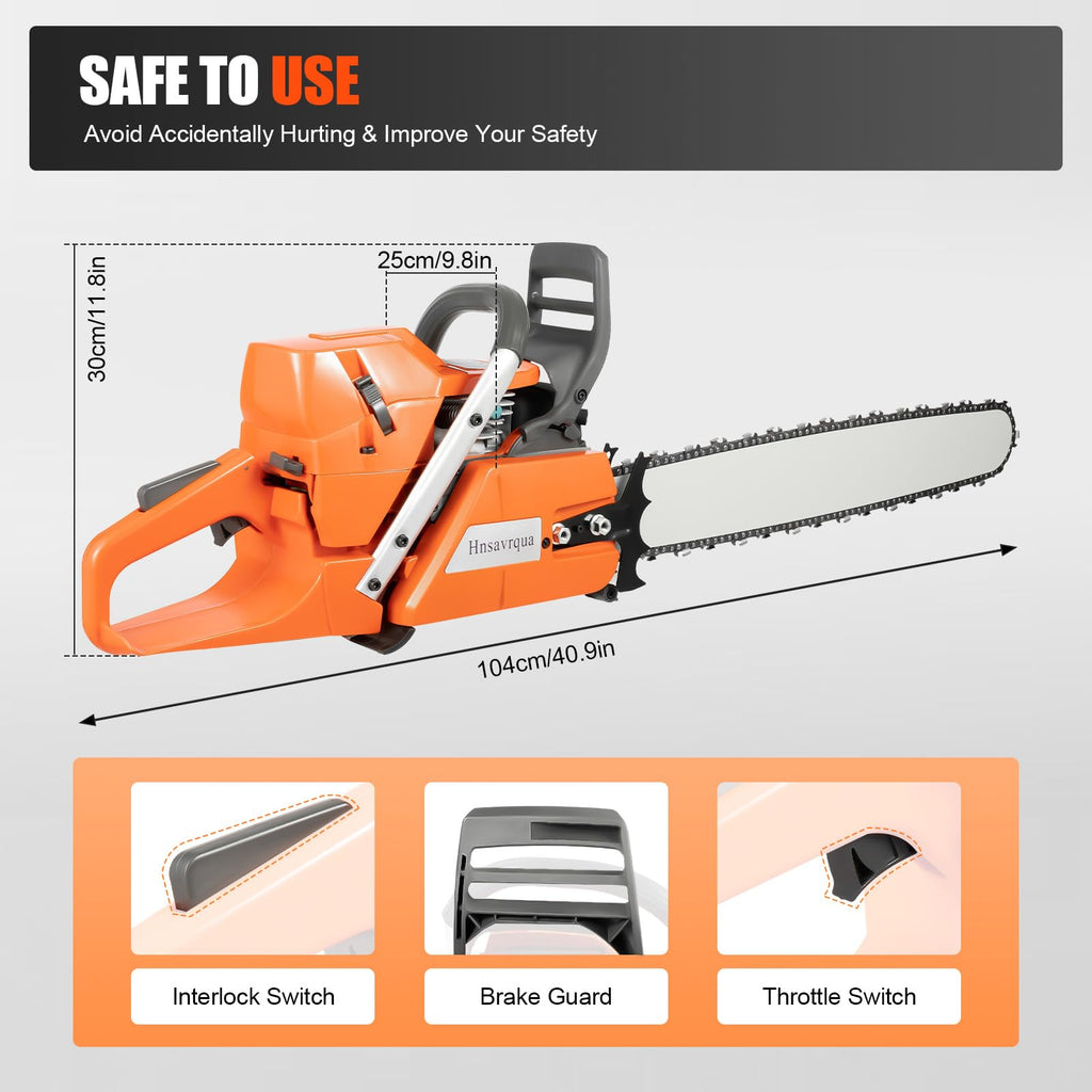 24 Inch 2-Stroke Gas Chainsaw F2792