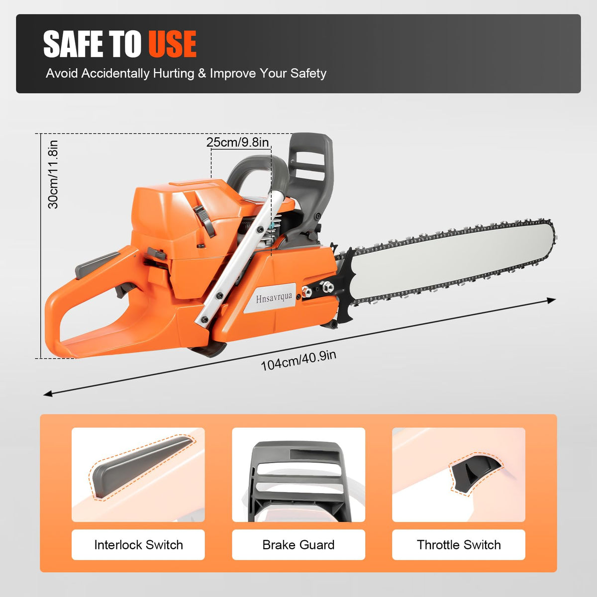 24 Inch 2-Stroke Gas Chainsaw F2792
