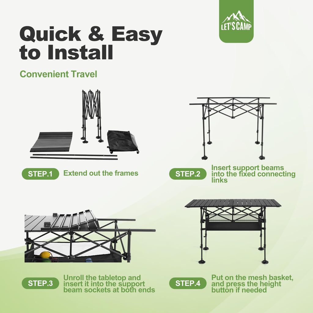 Folding Aluminum Camping Table L8547