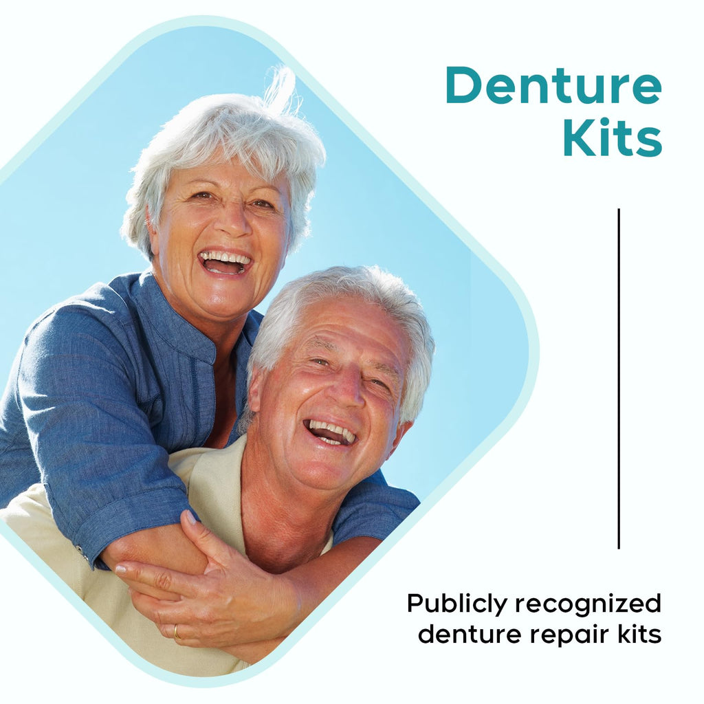 DIY Denture Kit Full Set Top & Bottom Fake Teeth D555