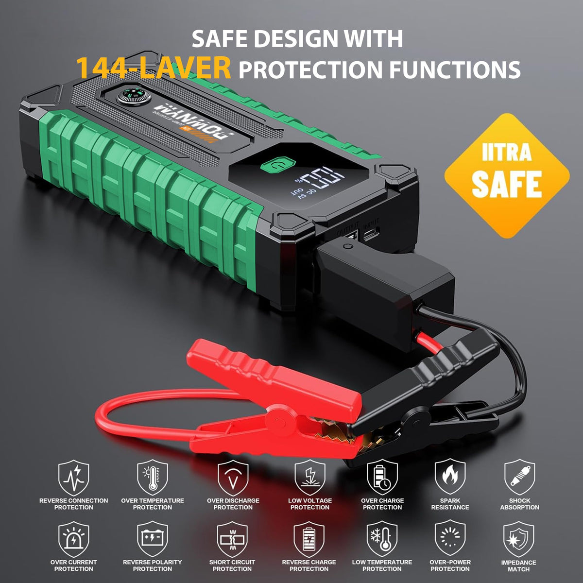 12V Battery Booster Pack with LED Light L877684