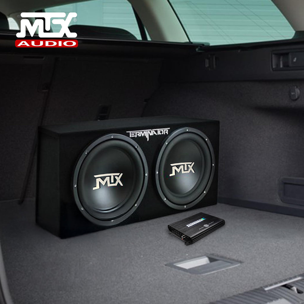 Dual 12" Subwoofer Box, Mono Amp, & Wiring Kit R19276