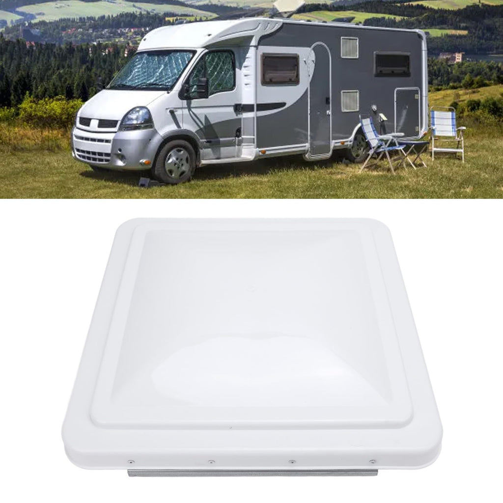 2 Pack 14 Inch White Polypropylene RV Roof Vent Cover A8807