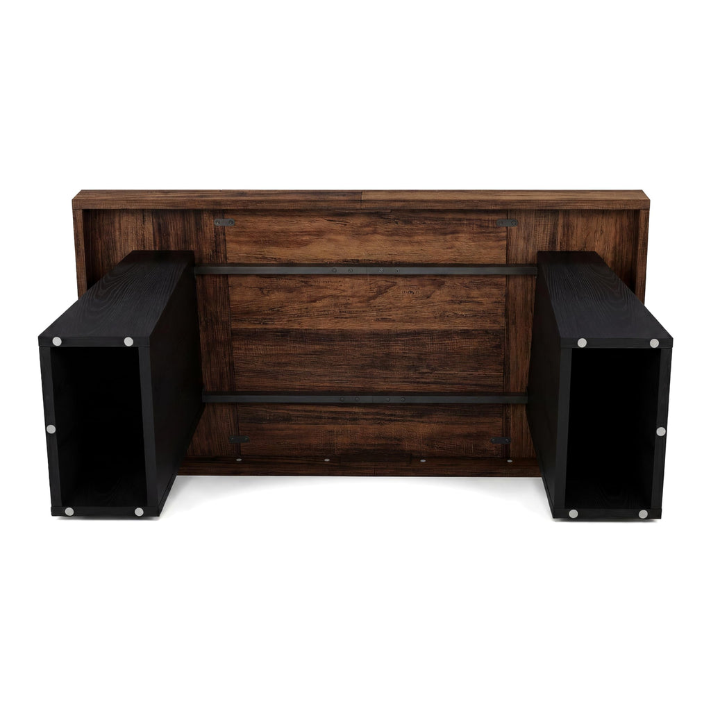 55" Wooden Office Desk with Double Pedestal X7441