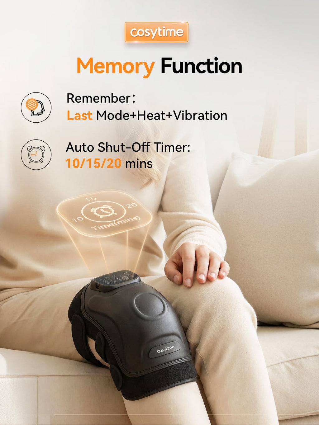 Cordless Knee Massager with Airbag Compression and Heat U685822