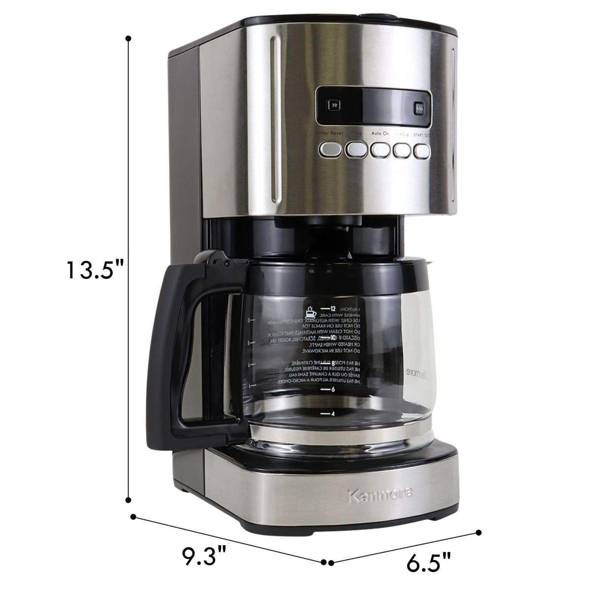 Programmable Drip Coffee Maker with Glass Pot, 12 Cup Black J45120