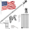 5 FT Flag Pole Kit with 3x5ft American Flag Stainless Steel K65199