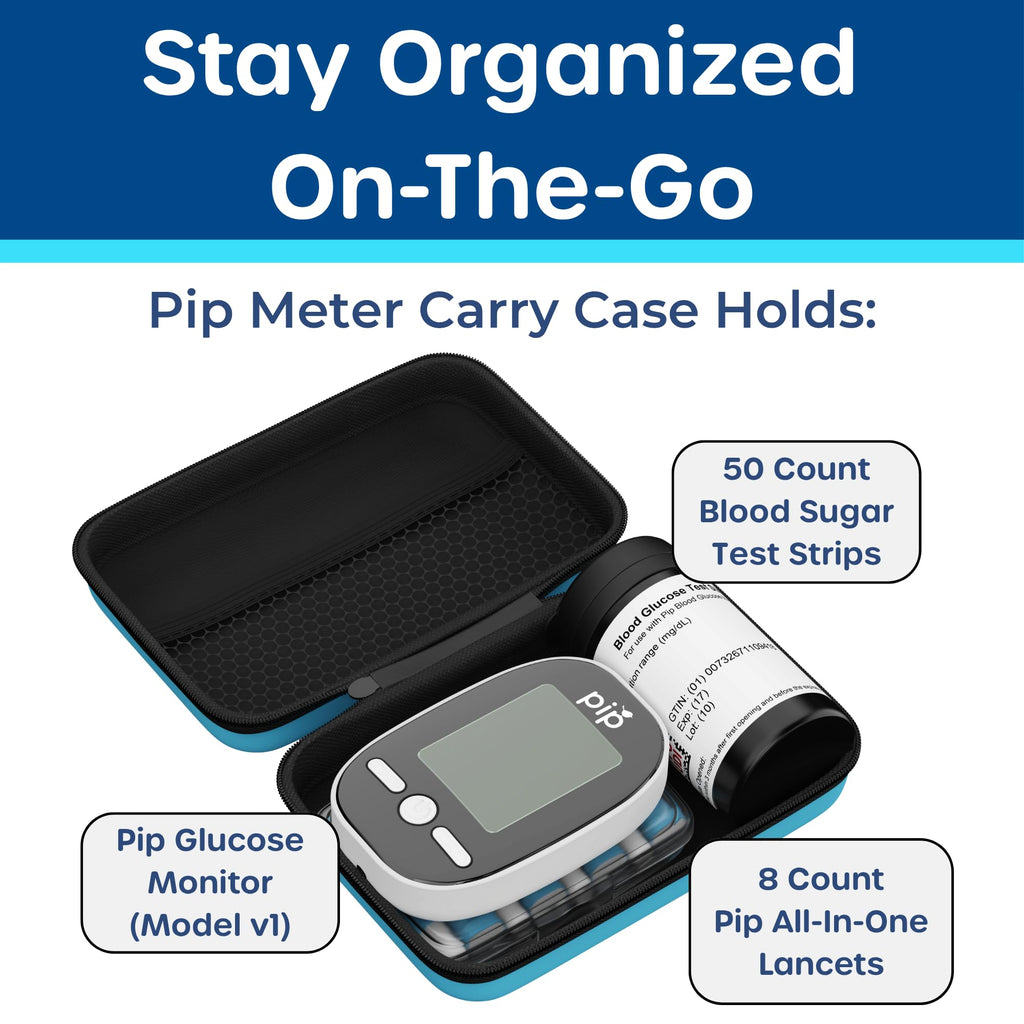 Blood Glucose Monitor Kit with 50 Test Strips and 60 Lancets G44217