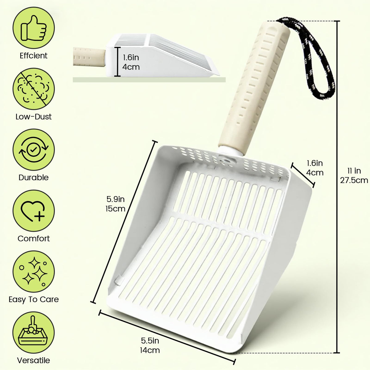 Stainless Steel Cat Litter Scoop with Holder M833117