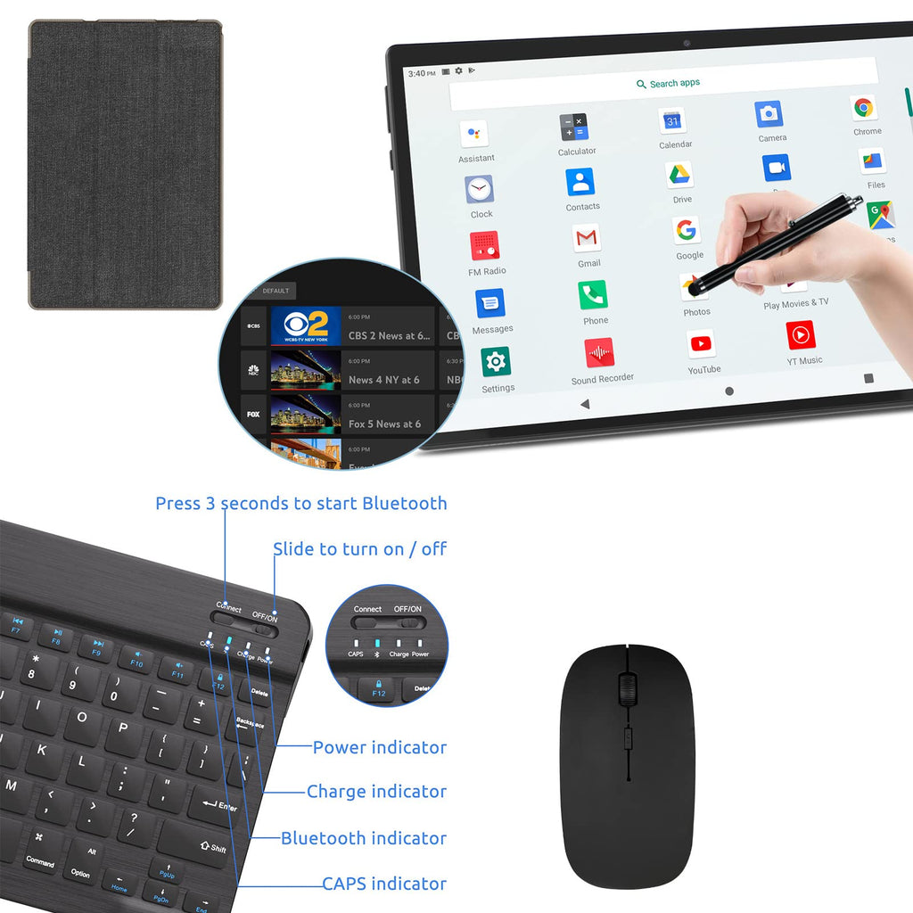 10 inch Tablet 12GB RAM 64GB ROM Black I387505