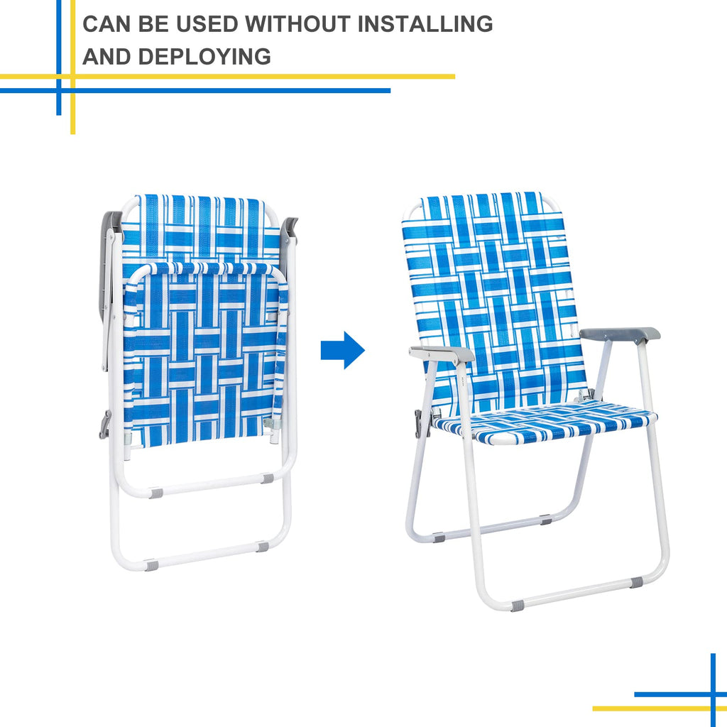 Webbed Folding Chairs Set of 2 G5147