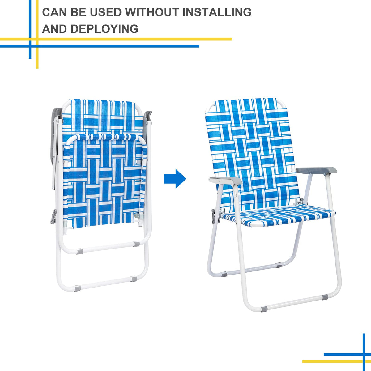 Webbed Folding Chairs Set of 2 G5147