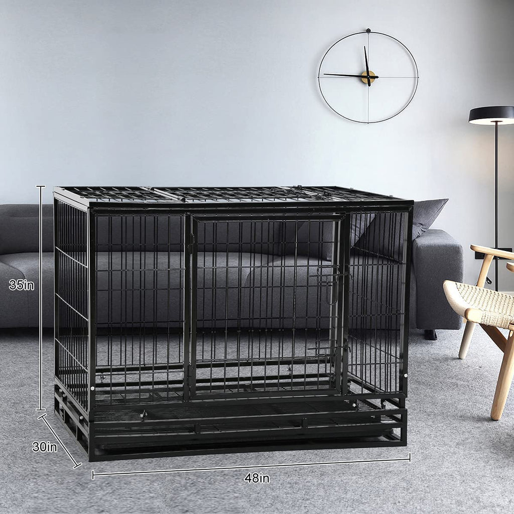 48 inch XXL Heavy Duty Dog Kennel with Wheels E893