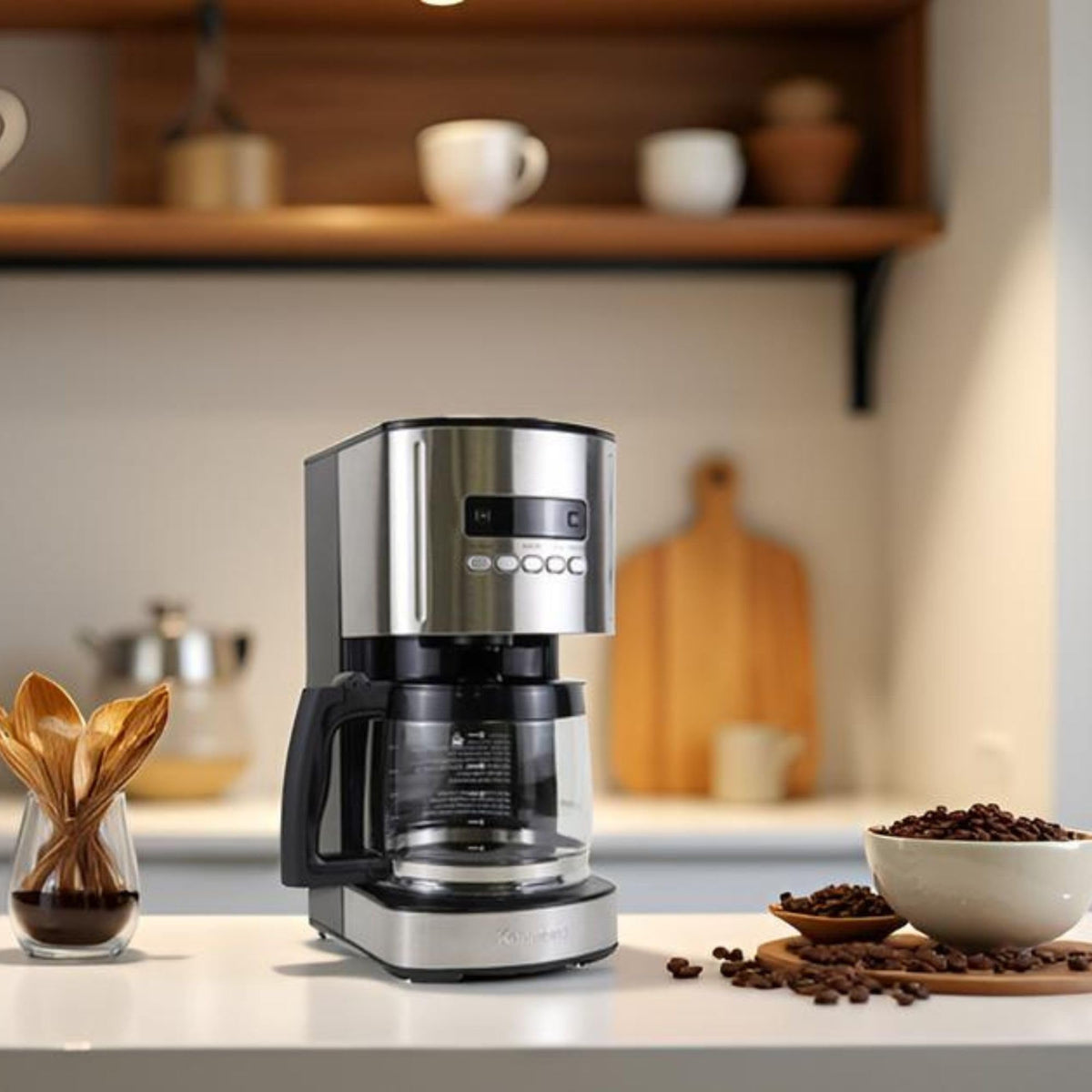 Programmable Drip Coffee Maker with Glass Pot, 12 Cup Black J45120