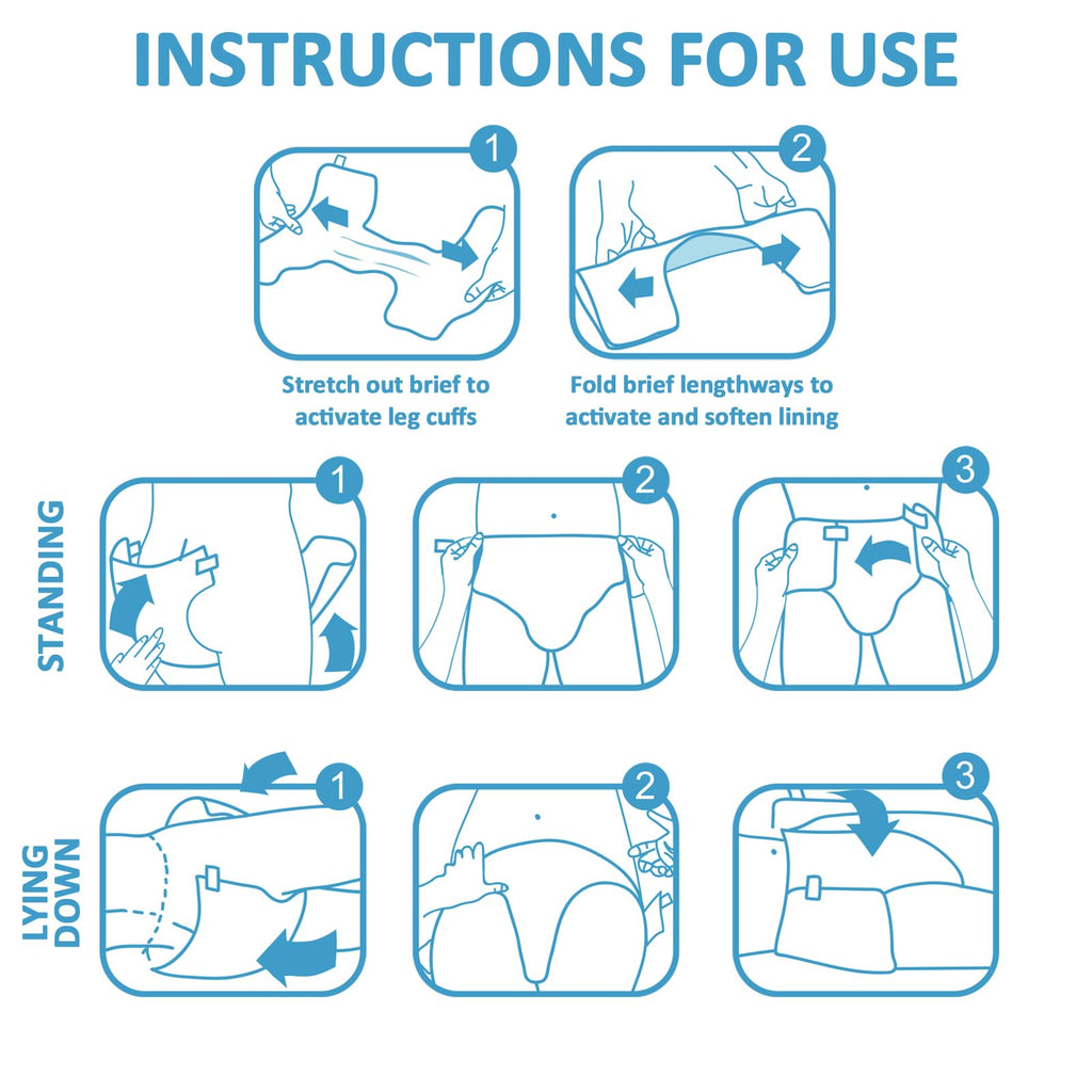 Adult Diaper 10 Pieces White Medium 28"-38" M233253