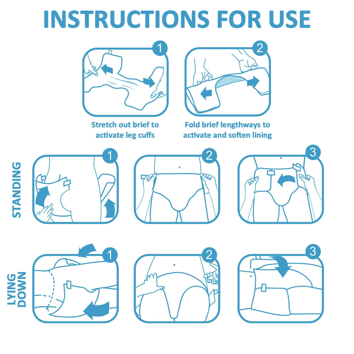 Adult Diaper 10 Pieces White Medium 28"-38" M233253